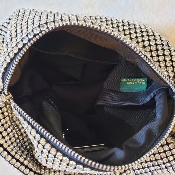 New Madison West Crystal Rhinestone Knotted Handle Handbag - Picture 12 of 14